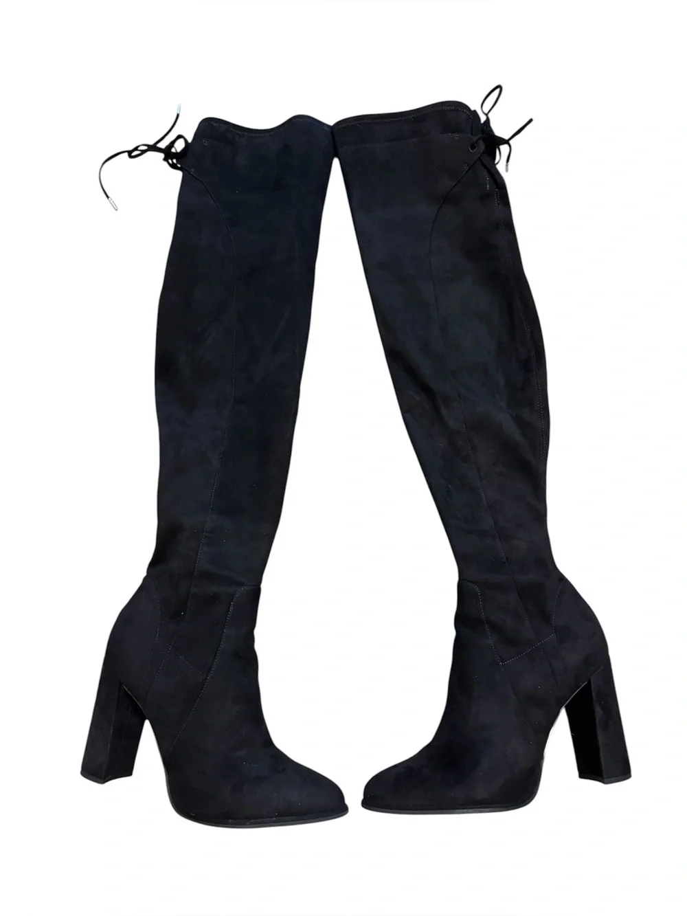 Marc Fisher Neela Black Suede Over The Knee Block Heel Boots Size 7.5